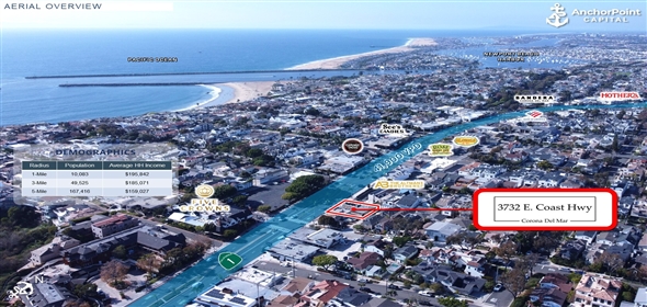 3732 East Coast Hwy, Corona Del Mar California, 92625 | Exclusive Storefront Retail