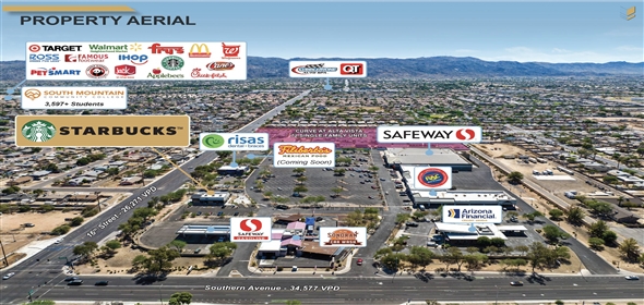 6032 S 16th St Phoenix Arizona, 85042 | Grocery-Anchored Starbucks | Double Drive-Thru
