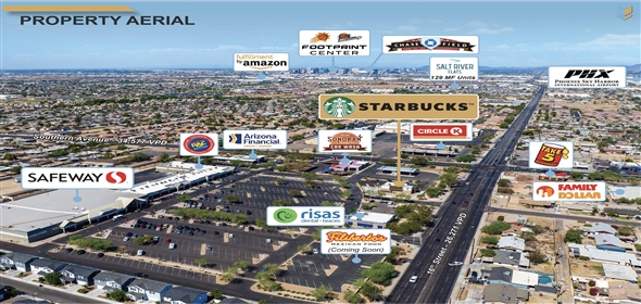 6032 S 16th St Phoenix Arizona, 85042 | Grocery-Anchored Starbucks | Double Drive-Thru