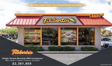 8601 N 7th St Phoenix Arizona, 85020 | Filiberto's Mexican Food