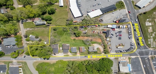 116 E Maple Street Cumming Georgia, 30040 | Prime Double Corner Lot in the Heart of Downtown Cumming