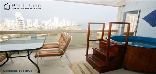 Return Avenue # 1A-872.  Bolivar, 130001 | Spacious Penthouse with Breathtaking Views of El Laguito & Cartagena Skyline