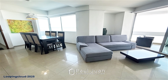 Malecon Avenue # 10-130.  Bolivar, 130001 | Fully Renovated Beachfront Apartment with Sea & Bay Views – 2 Beds, Furnished