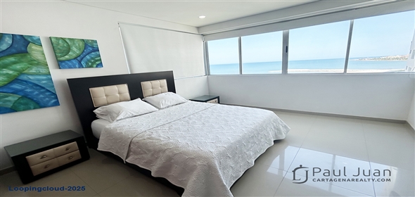 Malecon Avenue # 10-130.  Bolivar, 130001 | Fully Renovated Beachfront Apartment with Sea & Bay Views – 2 Beds, Furnished