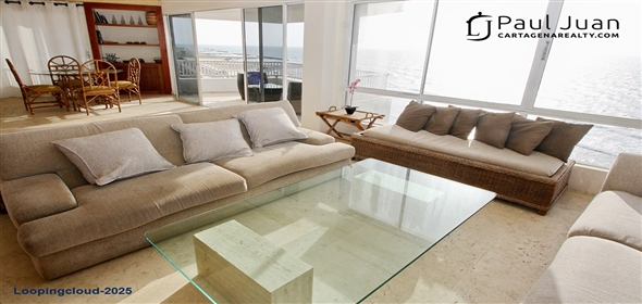 Santander Avenue # 46B-120.  Bolivar, 130001 | Turn-Key 1-Bed Oceanfront Apartment with Balcony & Spectacular Views