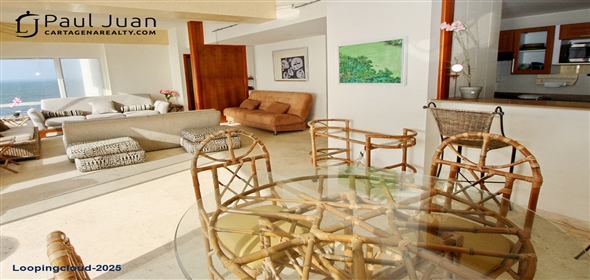 Santander Avenue # 46B-120.  Bolivar, 130001 | Turn-Key 1-Bed Oceanfront Apartment with Balcony & Spectacular Views