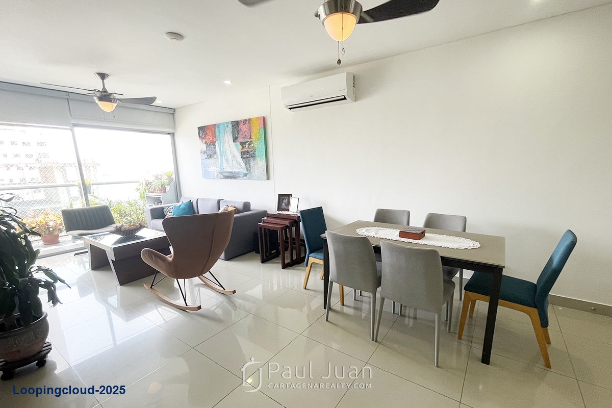 Spacious 3-Bedroom Apartment with Bocagrande Views & Tourist Rental Approval!