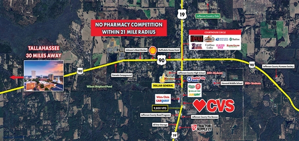 1390 S Jefferson St, Monticello Florida, 32344 | CVS – Absolute NNN Lease