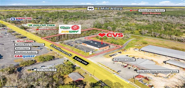 1390 S Jefferson St, Monticello Florida, 32344 | CVS – Absolute NNN Lease