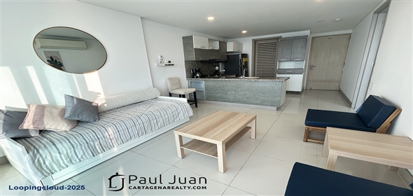 corner of Malecon Avenue and 5th St..  Bolivar, 130001 | Turn-Key One Bedroom Beachfront Apartment with Spectacular Views for Sale