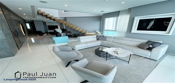 Corner of 12th Avenue and 6th Street.  Bolivar, 130001 | Luxury Bayfront Duplex Apartment for Sale in Castillogrande