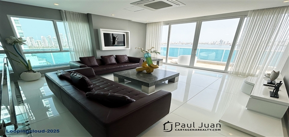 Corner of 12th Avenue and 6th Street.  Bolivar, 130001 | Luxury Bayfront Duplex Apartment for Sale in Castillogrande