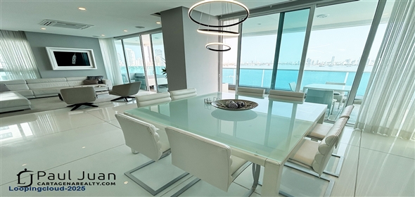 Corner of 12th Avenue and 6th Street.  Bolivar, 130001 | Luxury Bayfront Duplex Apartment for Sale in Castillogrande
