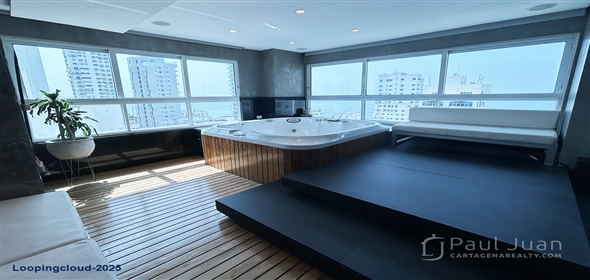 Corner of 12th Avenue and 6th Street.  Bolivar, 130001 | Luxury Bayfront Duplex Apartment for Sale in Castillogrande