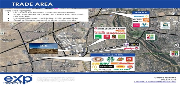 6921 Central Ave NW Albuquerque New Mexico, 87121 | Commercial Land on Central for Sale