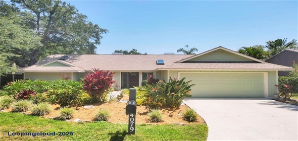 4079 WOODVIEW DRIVE Sarasota Florida, 34232 | Beautiful Ranch Style Home