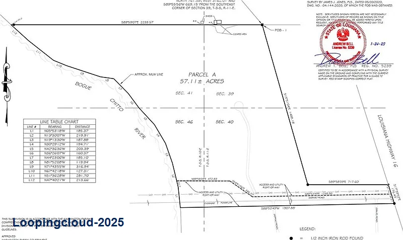57.1-Acre Riverfront Parcel on Bogue Chitto – Ideal for RV Park or Recreational Use