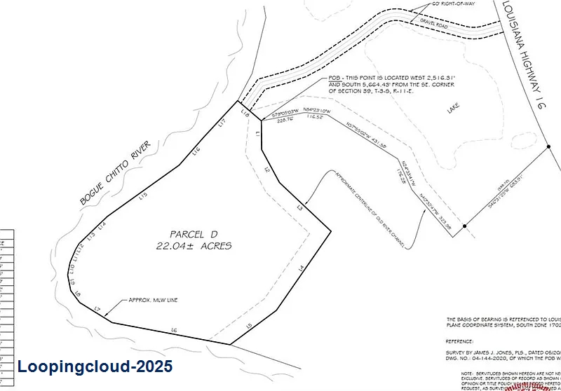22.1 Acres with Over 2,200 Ft of River Frontage on Bogue Chitto – Parcel D