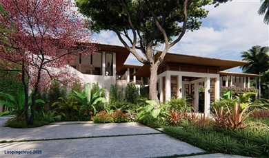 Unique Coconut Grove Lot with Approved Plans for a Spectacular Modern Estate in a Gated Community