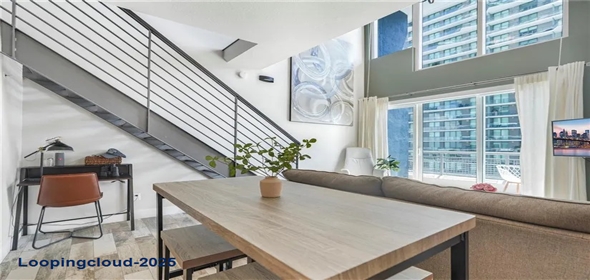 60 SW 13th St APT 2410, Miami Florida, 33130 | Modern 2-Story Loft with Bay Views in the Heart of Brickell