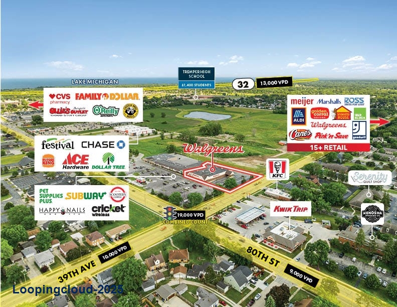 Walgreens NNN Investment Opportunity | Kenosha, WI (Chicago-Milwaukee MSA)