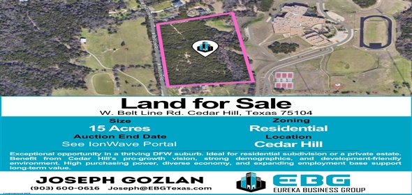 W. Belt Line Rd. Cedar Hill, Texas 75104 Cedar Hill Texas, 75104 | Land for Sale: W. Belt Line Rd. Cedar Hill, Texas 75104