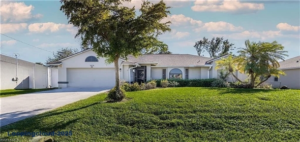 1828 SW 18TH TER Cape Coral Florida, 33991 | Stylish Cape Coral Home with Open Layout & Custom Fireplace