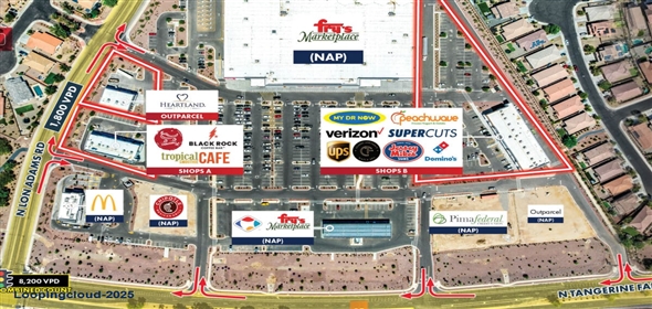 NEC of N Tangerine Rd and N Lon Adams Rd Marana Arizona, 85653 | Gladden Farms | 100% Leased Grocery Anchored Shops & Outparcel