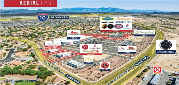 NEC of N Tangerine Rd and N Lon Adams Rd Marana Arizona, 85653 | Gladden Farms | 100% Leased Grocery Anchored Shops & Outparcel