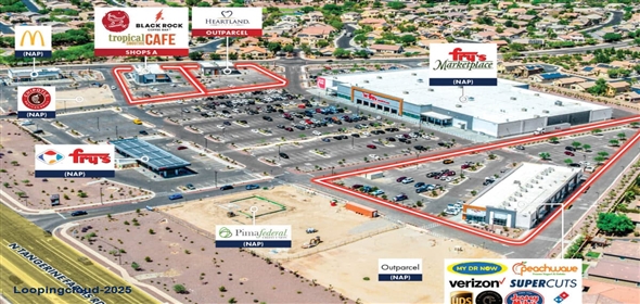 NEC of N Tangerine Rd and N Lon Adams Rd Marana Arizona, 85653 | Gladden Farms | 100% Leased Grocery Anchored Shops & Outparcel