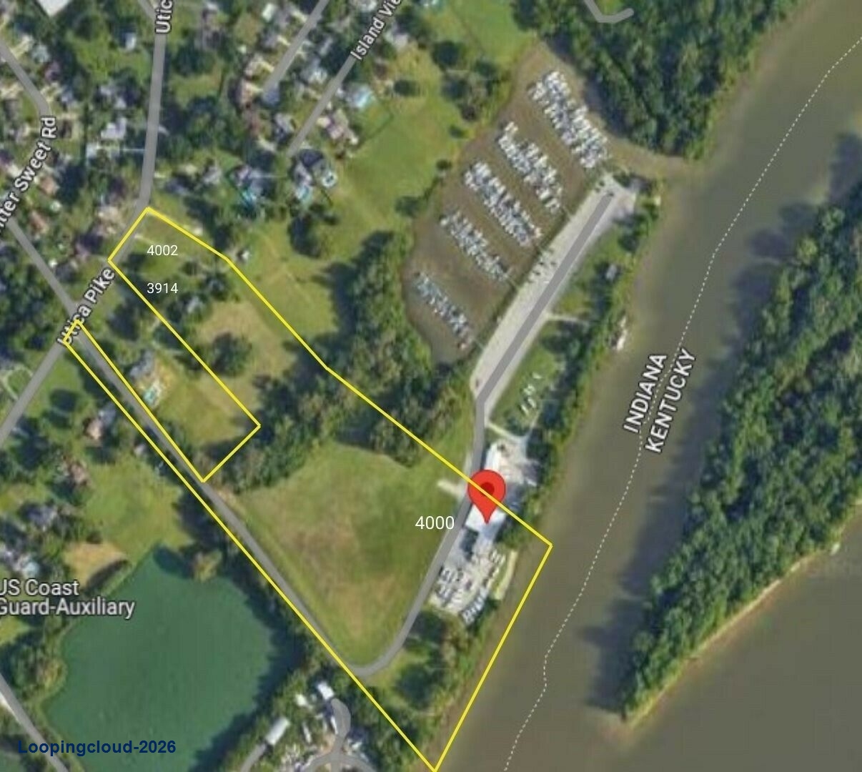 20+/- Acres on Ohio River next to Marina - facing Louisville