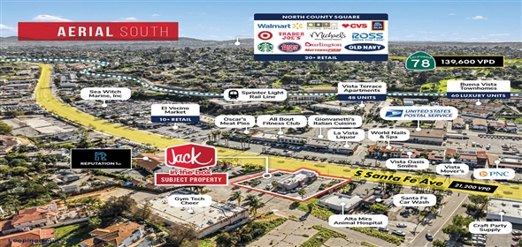 1004 S. Santa Fe Avenue Vista California, 92083 | Jack in the Box