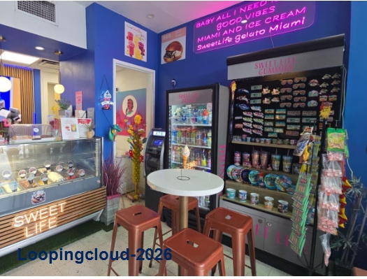 Beautiful ice Cream Shop