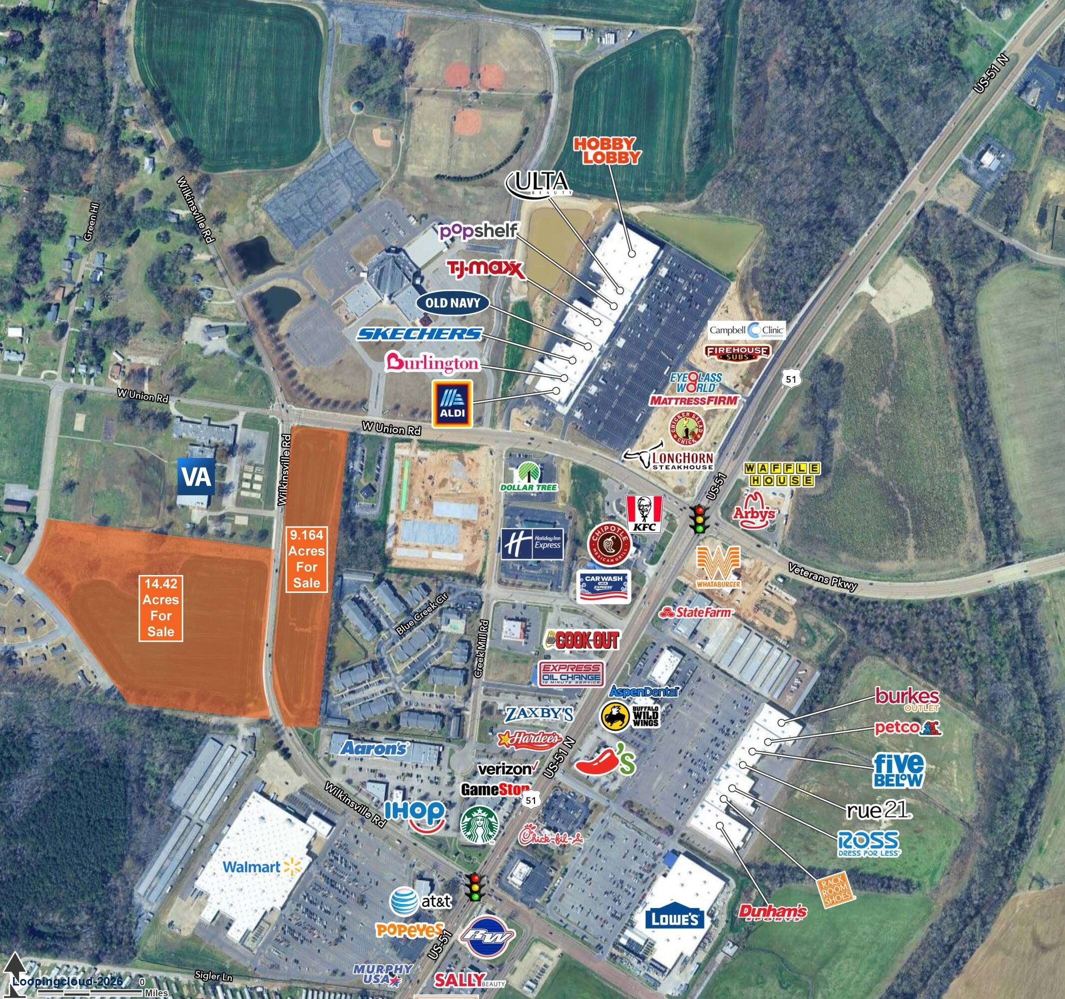 Exceptional 9.16 to 14.42-Acre Commercial Land Opportunity