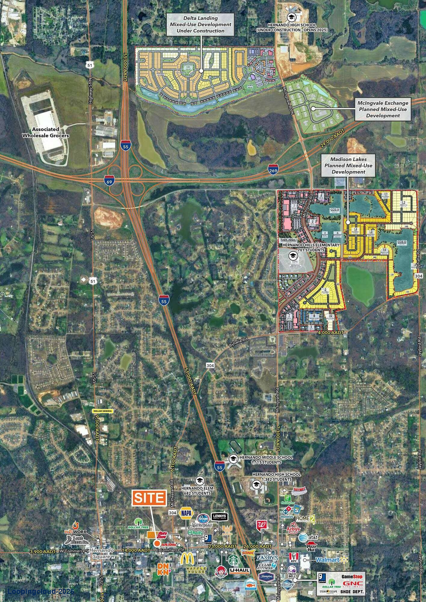Prime Retail Opportunity: 12 East Commerce St, Hernando, MS