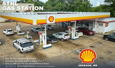 Absolute NNN Shell Gas Station - Jackson, MS