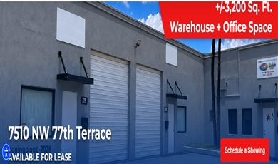 Warehouse and office space for Lease in Miami, FL | Central Location Near Palmetto Expressway
