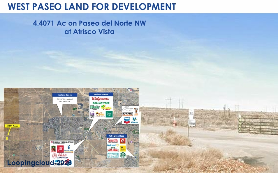 High Density Multi Family Land for Sale in Rio Rancho, NM | Paseo Del Norte Development Site