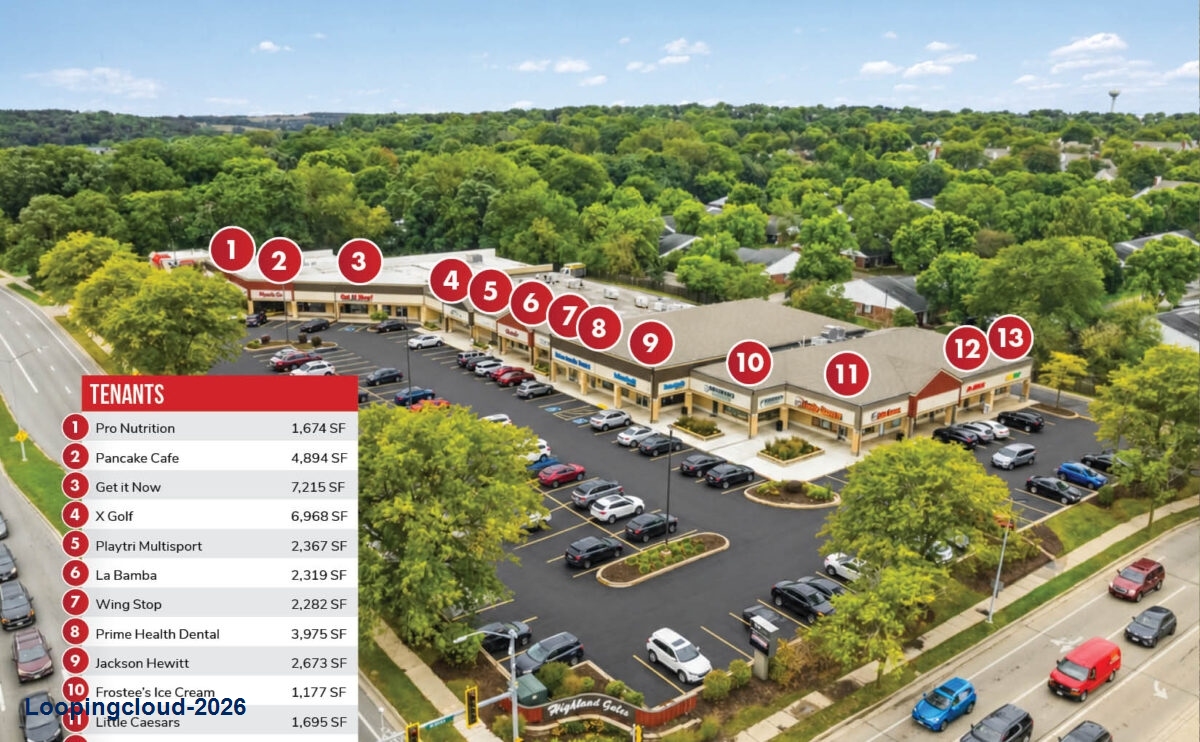 Highland Gates Shopping Center for Sale | Madison, WI ($8.9M, 7.5% Cap)